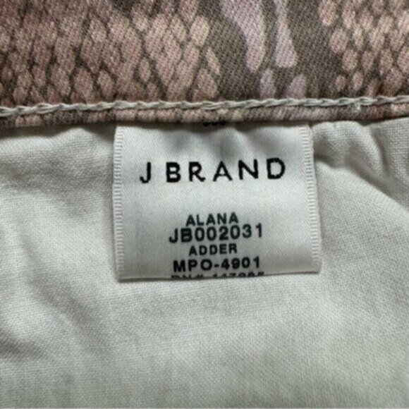 J Brand | Women's Pink & Gray Animal Print Skinny Jeans Size 26 - Picture 10 of 11